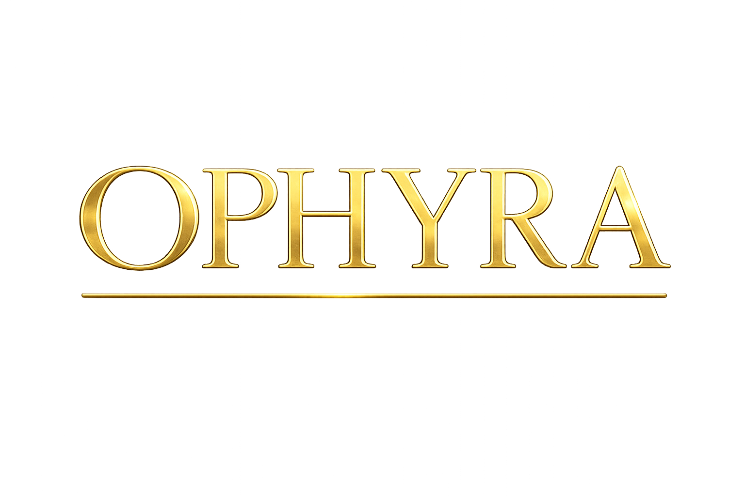 Ophyra Schriftzug der futuristischen virtuellen Welt